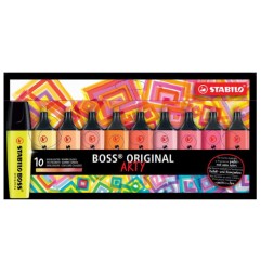 1 - EVID.STABILO BOSS ORIGINAL ARTY -10pz COLORI CALDI 70/10-1-20