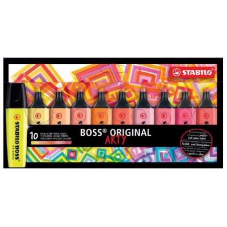 EVID.STABILO BOSS ORIGINAL ARTY -10pz COLORI CALDI 70/10-1-20