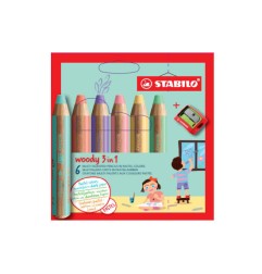 1 - STABILO WOODY 3in1 PASTEL -6col.+TEMP. 8806-3