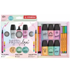 1 - STABILO PASTELLOVE SET 18pz 77/5-8-5