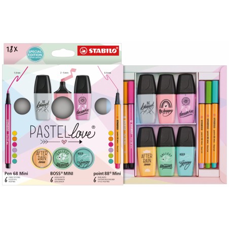 STABILO PASTELLOVE SET 18pz 77/5-8-5