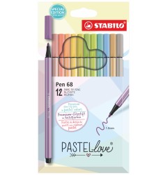 1 - STABILO POINT 68 PASTELLOVE - 12PZ  6812-7-7