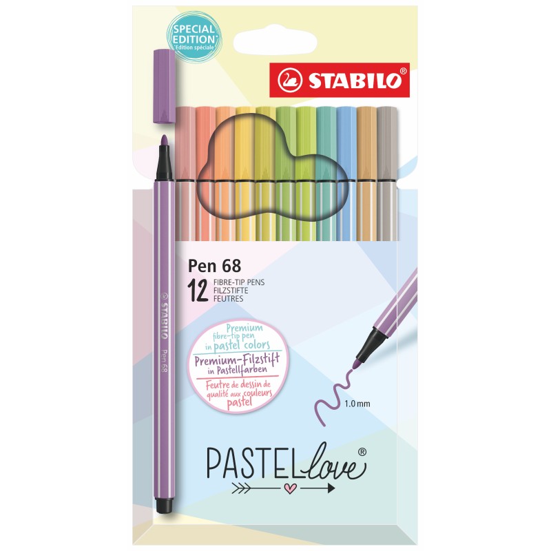 STABILO POINT 68 PASTELLOVE - 12PZ  6812-7-7