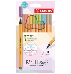 1 - STABILO POINT 88 PASTELLOVE - 12PZ  8812-7-7