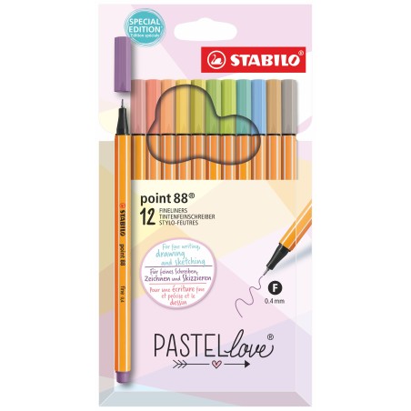 STABILO POINT 88 PASTELLOVE - 12PZ  8812-7-7