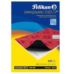 1 - PELIKAN 100 fogli Carta carbone Plastic colore nero A4 404400