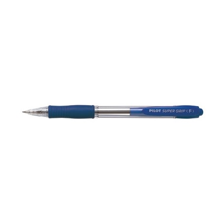 1 - PILOT Penna Biro sfera a scatto SUPER GRIP F 1532 colore Blu 0,7mm 001532