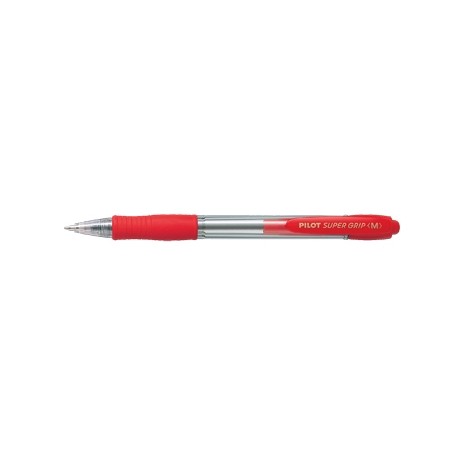 1 - PILOT Penna Biro sfera a scatto SUPER GRIP M 1442 colore Rosso 1,0mm 001442