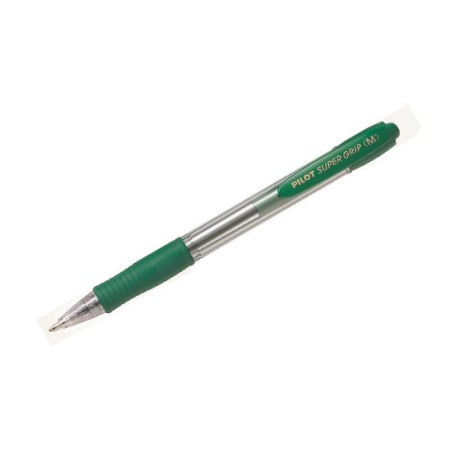 1 - PILOT Penna Biro sfera a scatto SUPER GRIP M 1440 colore Verde 1,0mm 001443