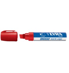 1 - Pennarello indelebile Marker Lyra grosso rosso fila L4030017