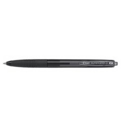 1 - PILOT Penna Biro sfera a scatto SUPER GRIP G punta FINE 1638 colore Nero 0,7mm, kit da 12pz 001638