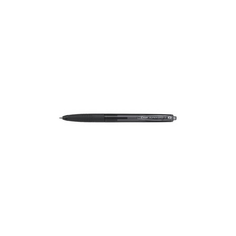 PILOT Penna Biro sfera a scatto SUPER GRIP G punta FINE 1638 colore Nero 0,7mm, kit da 12pz 001638