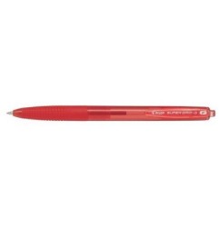 1 - PILOT Penna Biro sfera a scatto SUPER GRIP G punta FINE 1640 colore Rosso 0,7mm, kit da 12pz 001640