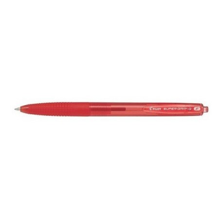 PILOT Penna Biro sfera a scatto SUPER GRIP G punta FINE 1640 colore Rosso 0,7mm, kit da 12pz 001640