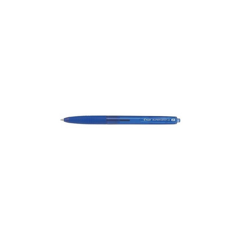 PILOT Penna Biro sfera a scatto SUPER GRIP G 1639 colore Blu 0,7mm, Kit da 12 pz 001639