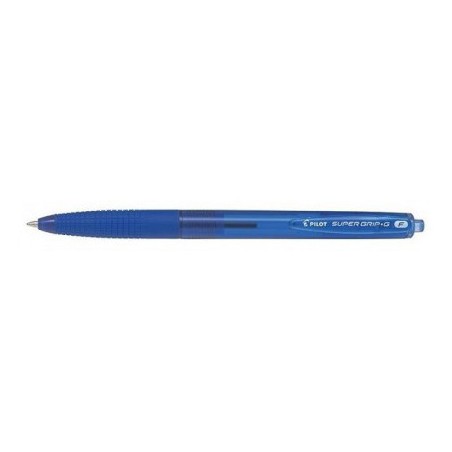 1 - PILOT Penna Biro sfera a scatto SUPER GRIP G 1639 colore Blu 0,7mm, Kit da 12 pz 001639