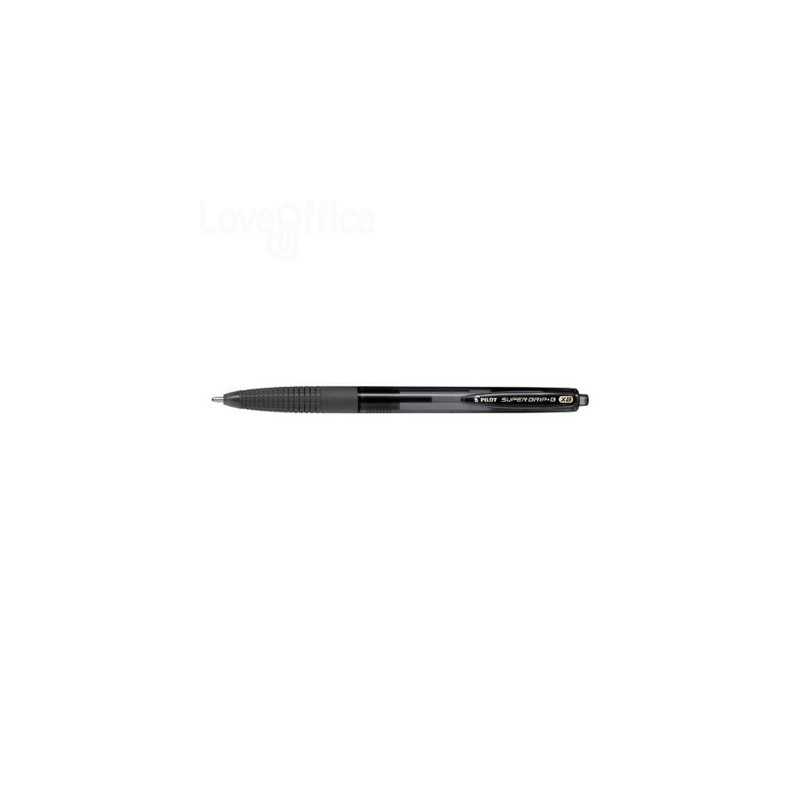 PILOT Penna Biro sfera a scatto SUPER GRIP G 1730 colore Nero 1,6mm, kit da 12pz 001730