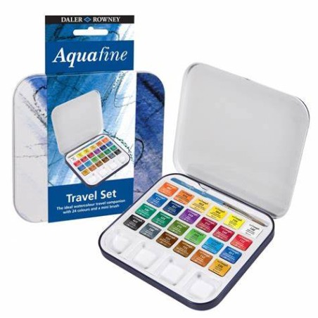 1 - DALER TRAVEL SET AQUAFINE ACQUERELLI 24colori D131900102