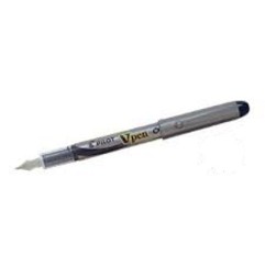 1 - PILOT Penna Stilografica Stilo V-PEN Usa e Getta Nero Fusto Silver 12 Pz  007570