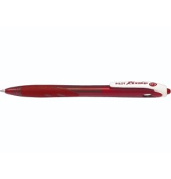 1 - PILOT Penna Biro a sfera REXGRIP BEGREEN 40017 colore Rosso 0,7mm, kit da 10 pz