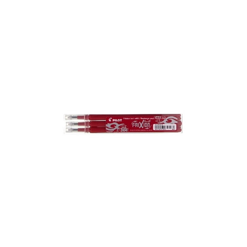 Pilot FriXion Ball Ricariche Penna Roller Cancellabile Rossa 0,7 mm Confezione da 3 006658