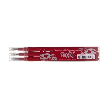 Pilot FriXion Ball Ricariche Penna Roller Cancellabile Rossa 0,7 mm Confezione da 3 006658