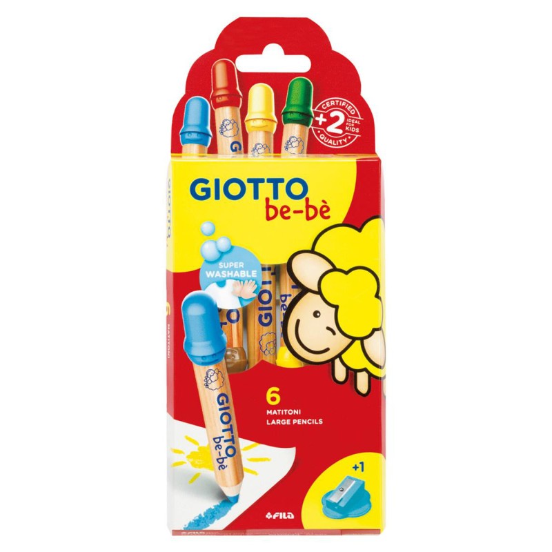 Giotto be-be' astuccio 6 matitoni + appuntamatitone - 4776