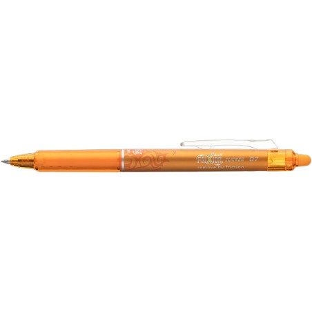 1 - PILOT Penna Biro a sfera cancellabile FRIXION CLICKER 6817 colore Arancio 0,7mm, 12 pz 006817