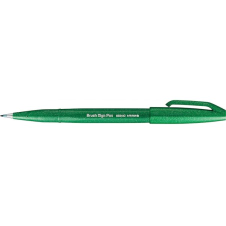 1 - PENTEL SIGN PEN BRUSH VERDE -10pz SES15C-D