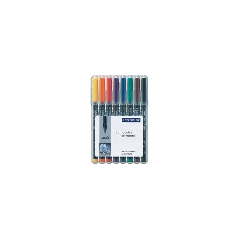 STAEDTLER Penna Lumocolor permanente superfine 313 8 colori