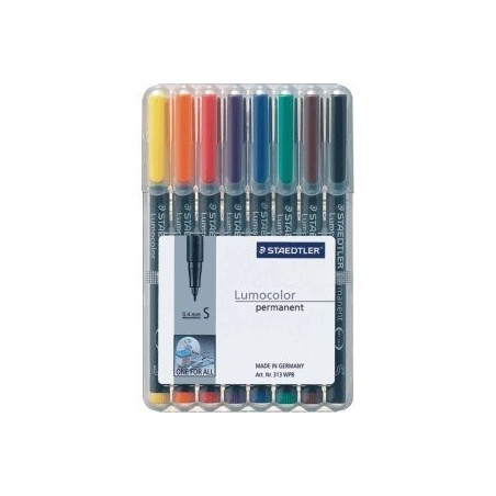 STAEDTLER Penna Lumocolor permanente superfine 313 8 colori