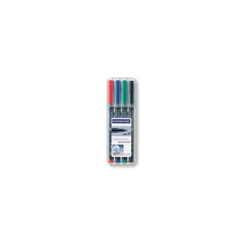 STAEDTLER Penna Lumocolor permanente punta media 317 4 colori