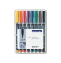 1 - STAEDTLER Penna Lumocolor permanente punta media 317 8 colori