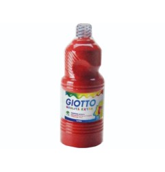 1 - FILA Tempera Pronta GIOTTO Flacone da 1 Litro Rosso Scarlatto 5334