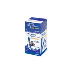 1 - 40 pz Penna Biro Tratto Uno Grip Fila colore blu 822201