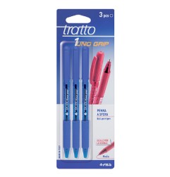 1 - 3 pz Penna Biro Tratto Uno Grip Fila colore blu 043201