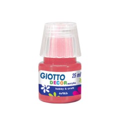 1 - FILA Colori a Tempera GIOTTO Decor Acrilici 25 mL Rosso Scarlatto 538108