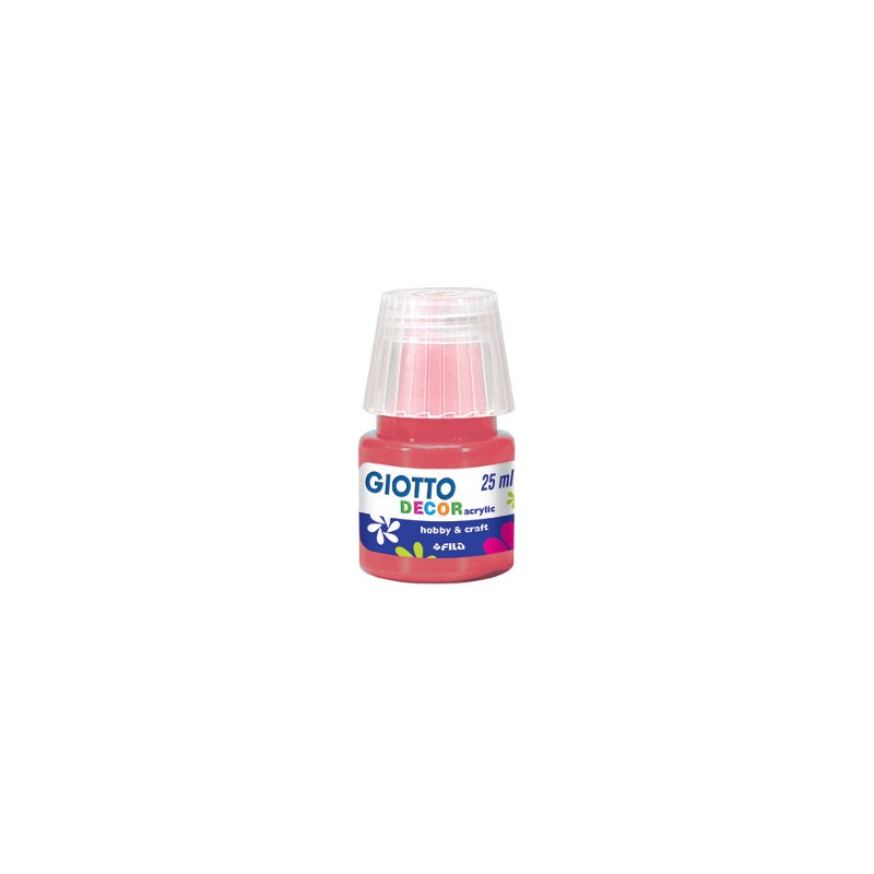 FILA Colori a Tempera GIOTTO Decor Acrilici 25 mL Rosso Scarlatto 538108