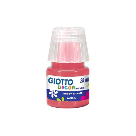 FILA Colori a Tempera GIOTTO Decor Acrilici 25 mL Rosso Scarlatto 538108