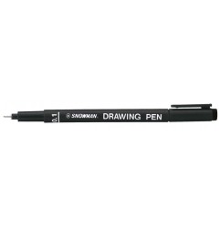 1 - SNOWMAN Penna Graduata Pennino Nero da 0,1 Drawing Pen 12 Pezzi FT700.01