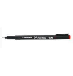 1 - SNOWMAN DRAWING PEN 0,5 ROSSO -12pz FT700.05.R