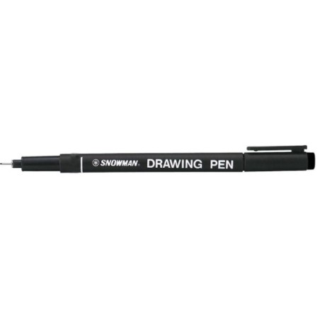 1 - SNOWMAN Penna Graduata Pennino Nero da 0,7 Drawing Pen 12 Pezzi FT700.07