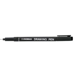 1 - SNOWMAN Penna Graduata Pennino Nero da 0,6 Drawing Pen 12 Pezzi FT700.06