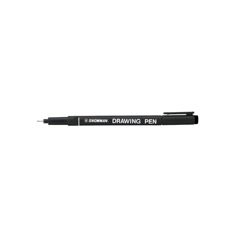 SNOWMAN Penna Graduata Pennino Nero da 0,6 Drawing Pen 12 Pezzi FT700.06