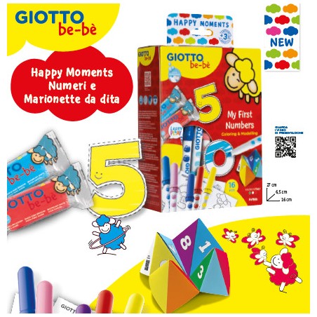 GIOTTO BE-BE' HAPPY MOMENTS MY FIRST NUMBERS 478600 Origami con i numeri da dita