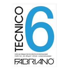 1 - BLOCCO FABRIANO TECNICO 6 29,7X42 20F 220GR RUVIDO 09729742