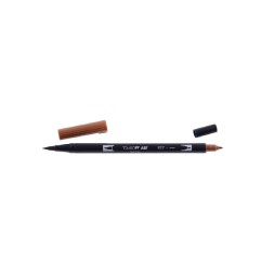 1 - PENNARELLI TOMBOW ABT DUAL BRUSH 6PZ PABT-977 MARRONE SELLA