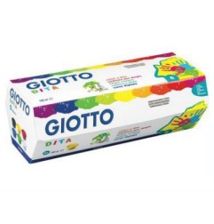 1 - FILA 6 vasetti Colori tempera a dita Giotto 100 ml 5341