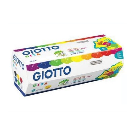 Giotto Tempere colori a dita 6 vasetti da 100 ml 5341