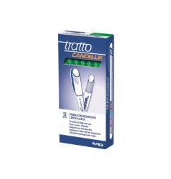 Tratto Cancellik Penna Biro Cancellabile Verde con Cappuccio Punta 1 mm 826104